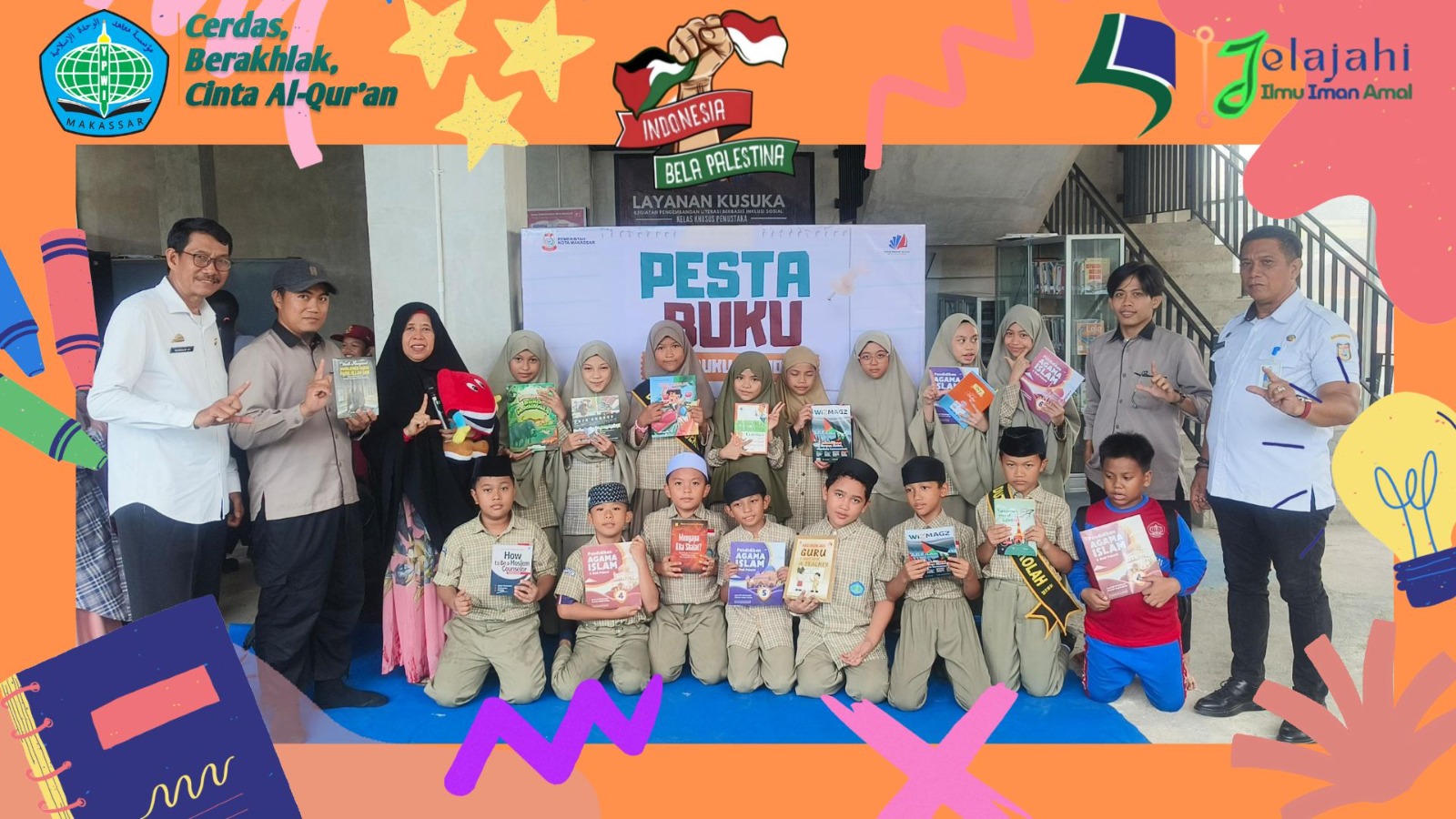 Kunjungan Duta Baca SD Islam Terpadu Wahdah Islamiyah 01 ke Perpustakaan Kota Makassar Semarakkan Hari Buku Nasional